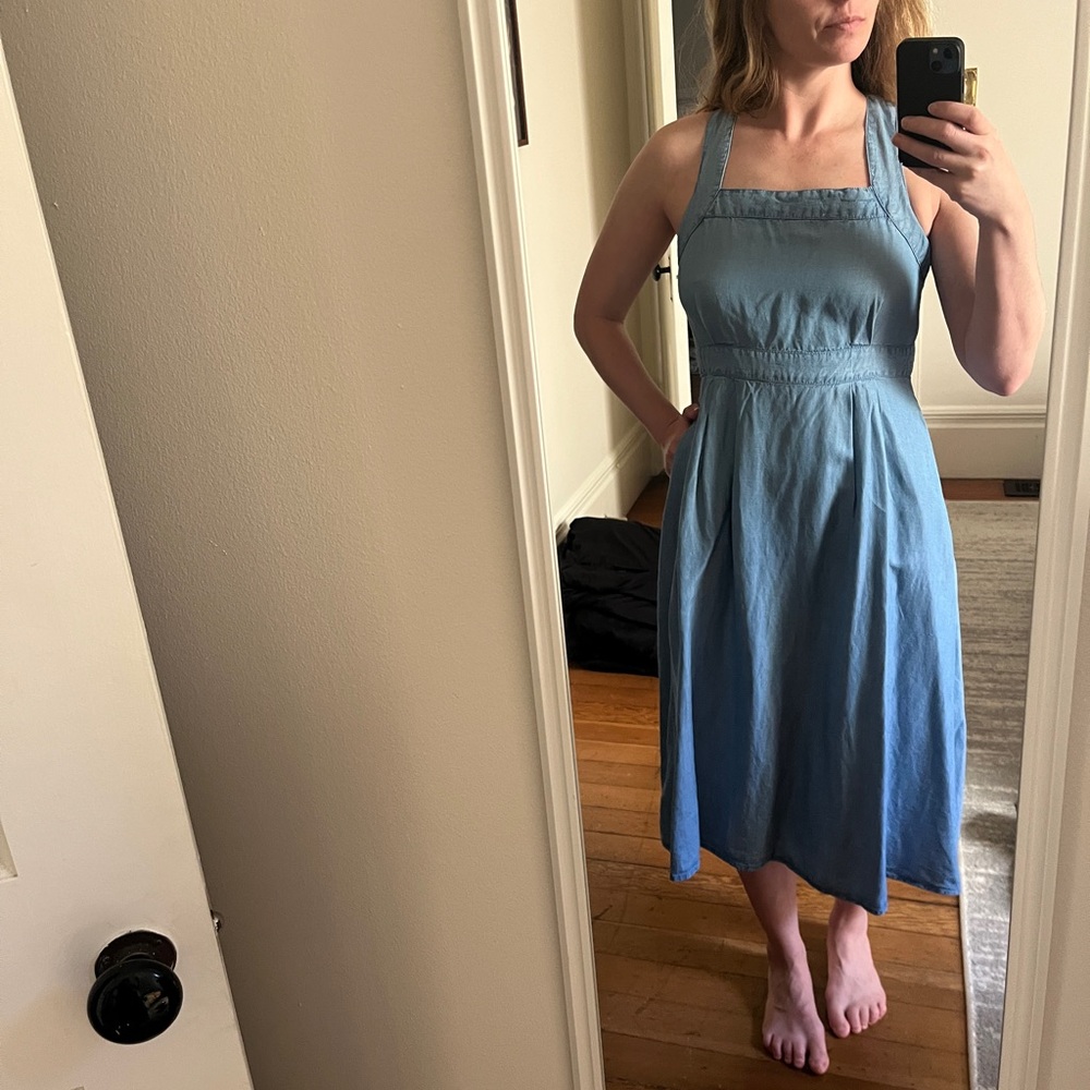 Sweet Blue Midi Dress